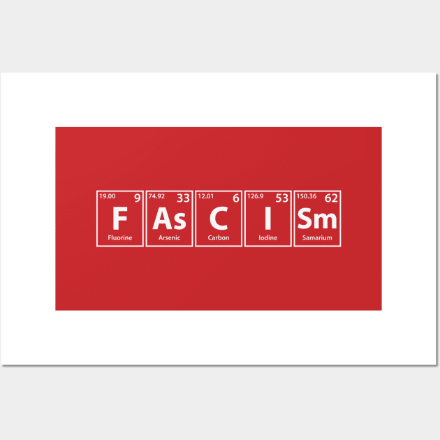 Fascism (F-As-C-I-Sm) Periodic Elements Spelling Wall Art by cerebrands